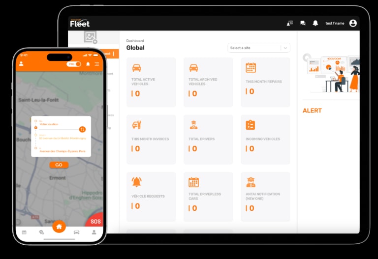 Tablette et iPhone Oovoom Fleet